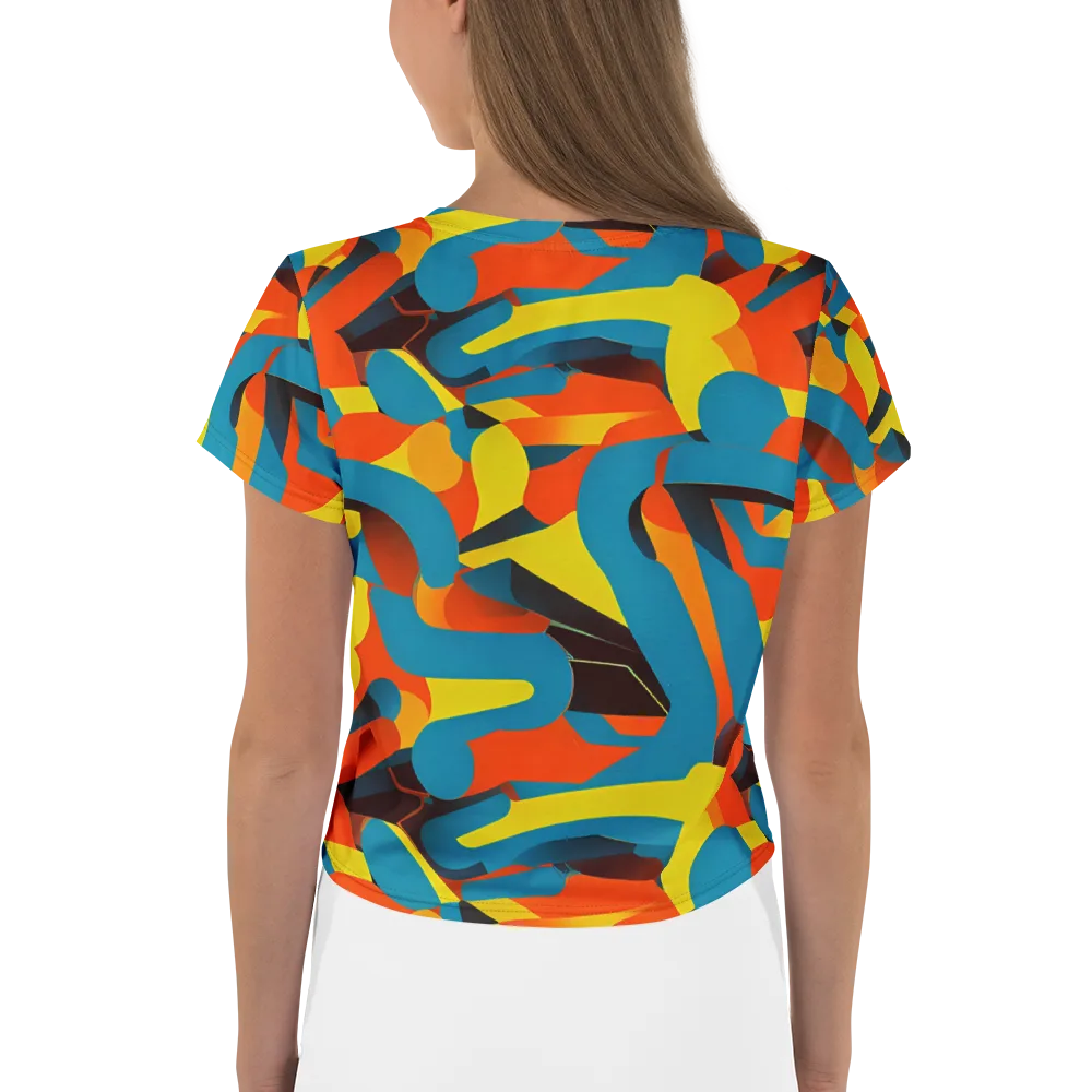 Fragmented Rhapsody on Crop Tee — Back