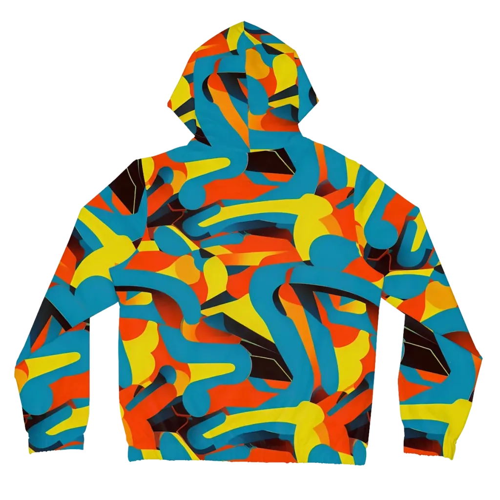 Fragmented Rhapsody on Women's Full-Zip Hoodie — Back