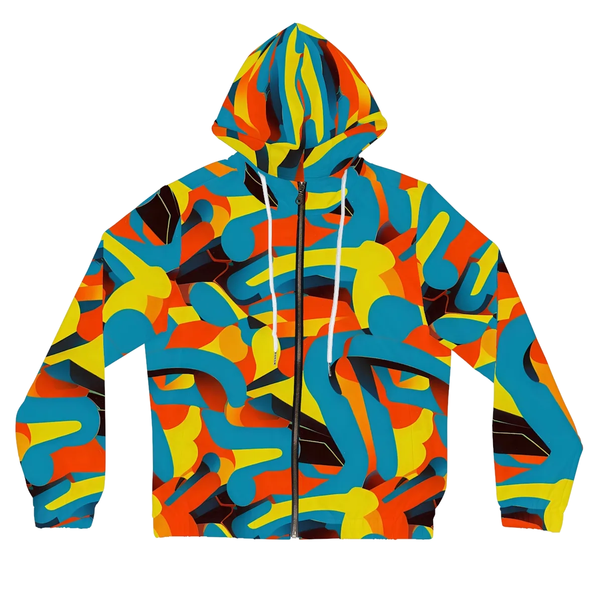 Fragmented Rhapsody on Women's Full-Zip Hoodie — Front