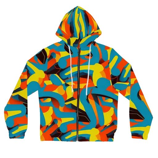 Fragmented Rhapsody on a Women's Full-Zip Hoodie