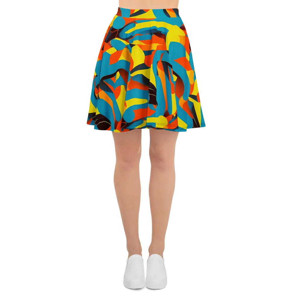 Fragmented Rhapsody on Skater Skirt — Front
