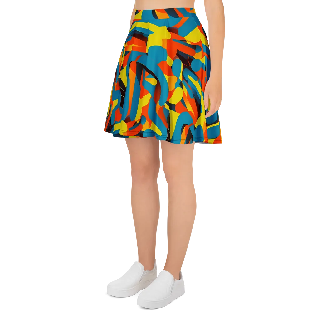 Fragmented Rhapsody on Skater Skirt — Left
