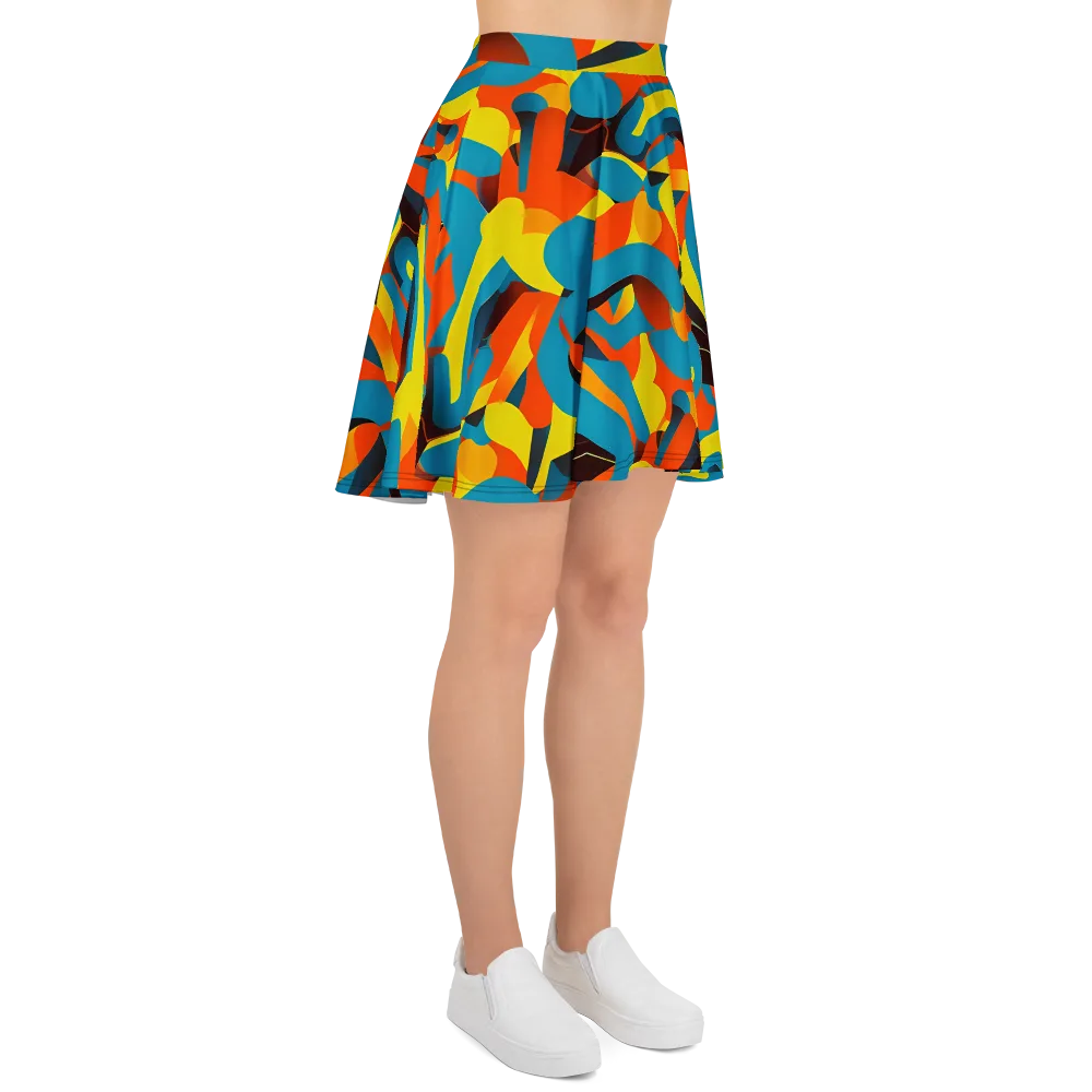 Fragmented Rhapsody on Skater Skirt — Right