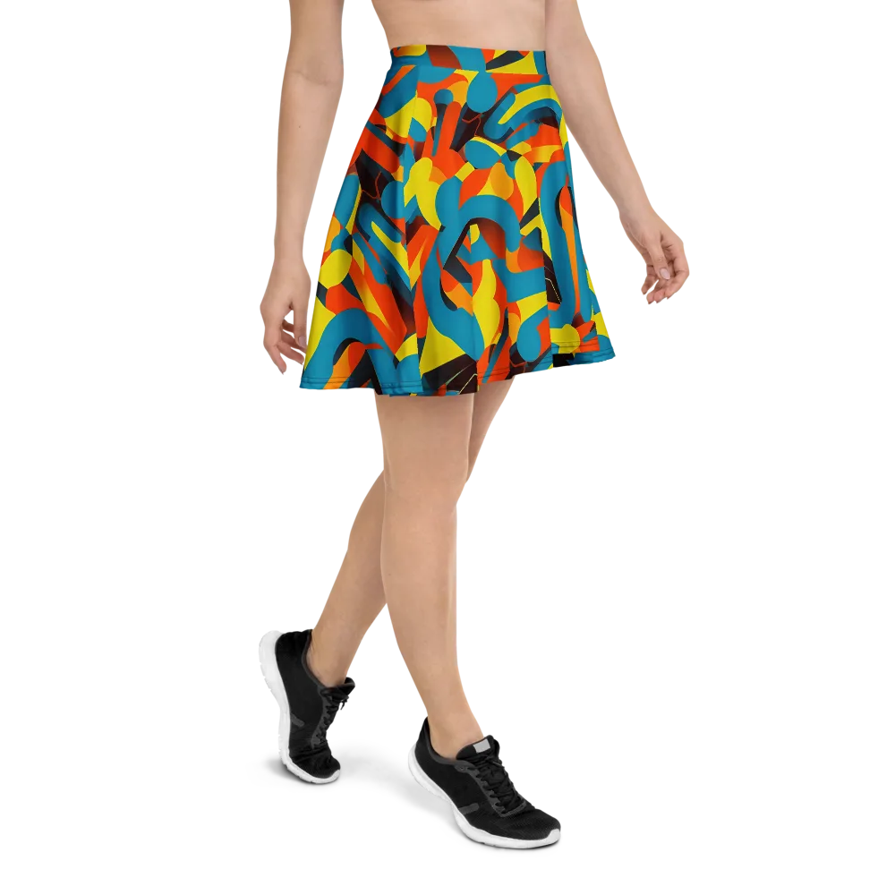 Fragmented Rhapsody on Skater Skirt — Right