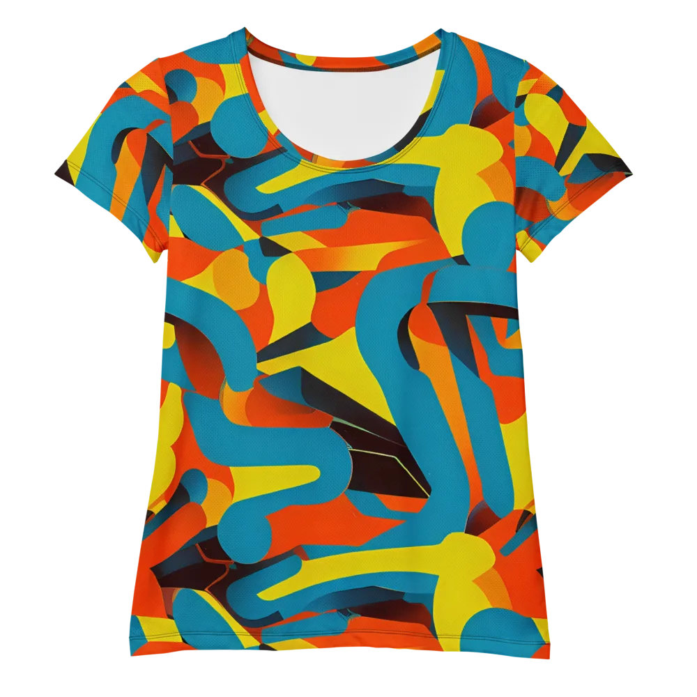 Fragmented Rhapsody on Women's Athletic T-Shirt — Front