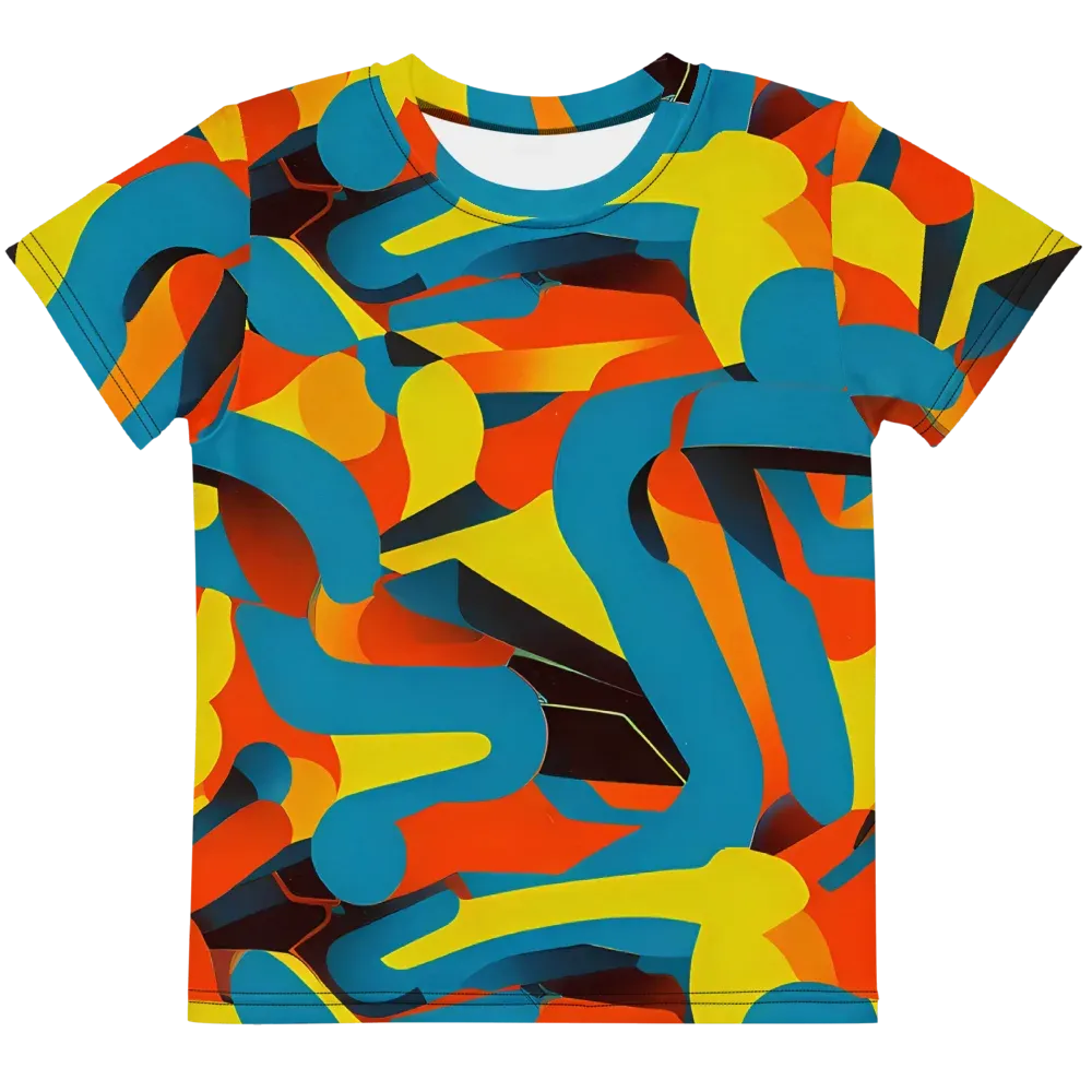 Fragmented Rhapsody on Kids Crew Neck T-Shirt — Front