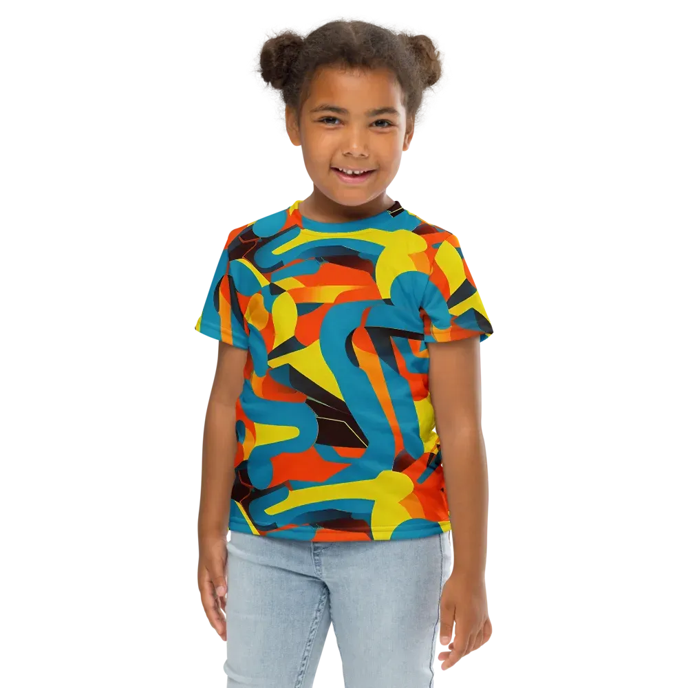 Fragmented Rhapsody on Kids Crew Neck T-Shirt — Front