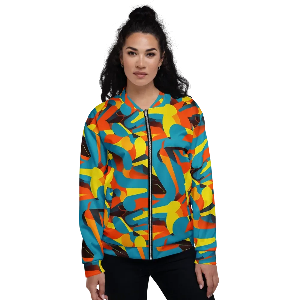 Fragmented Rhapsody on Bomber Jacket — Front