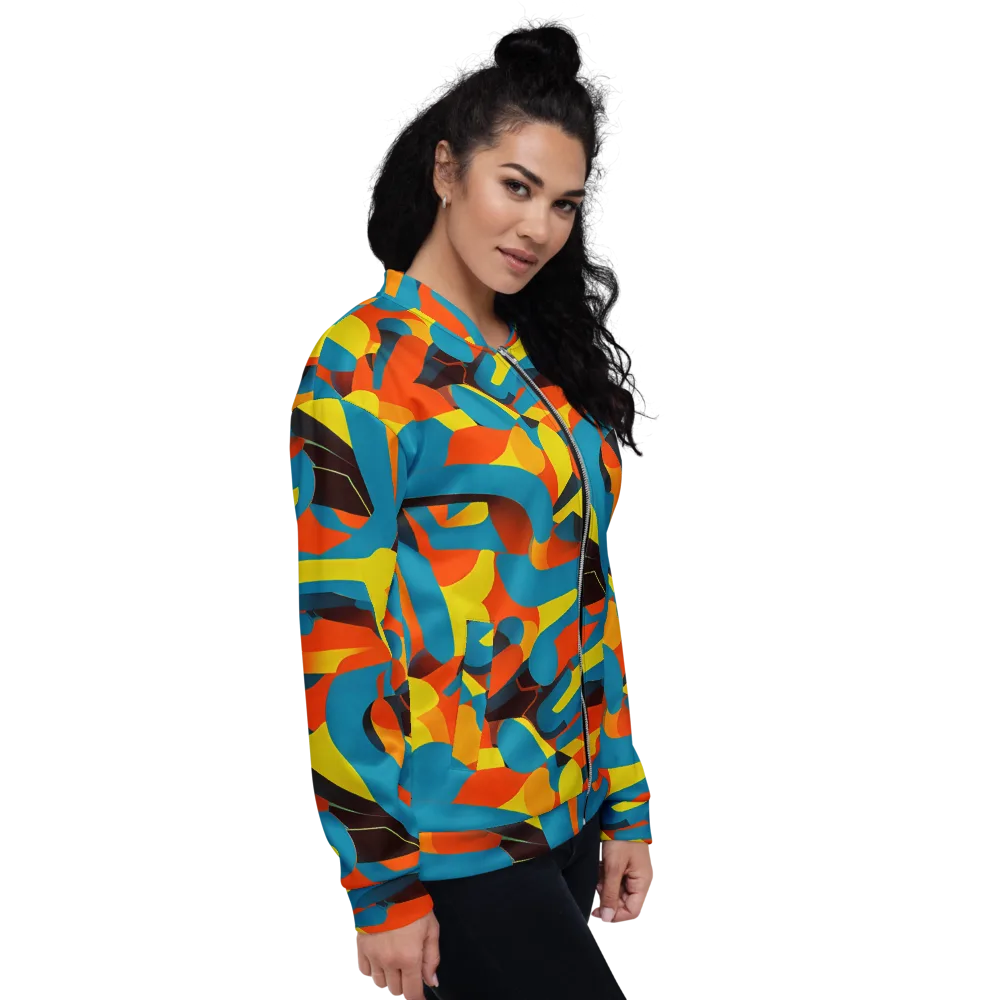Fragmented Rhapsody on Bomber Jacket — Right