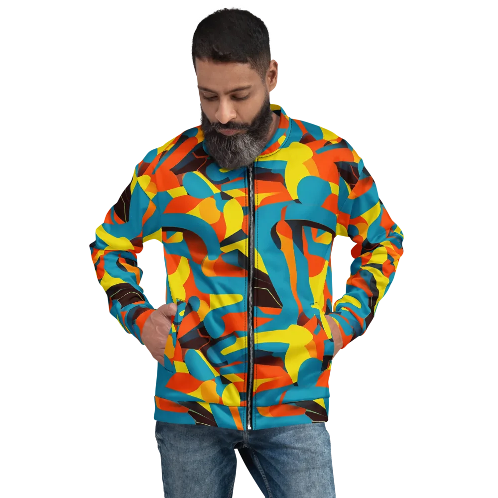 Fragmented Rhapsody on Bomber Jacket — Front