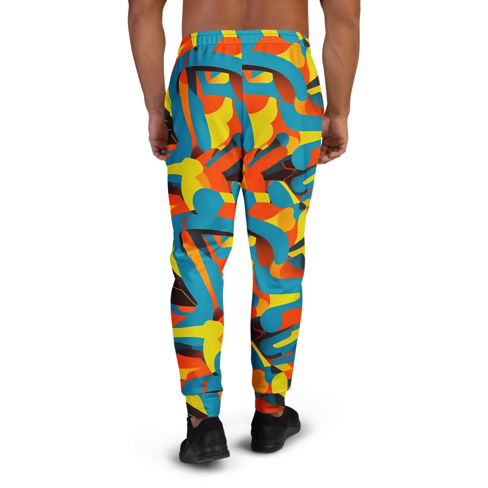 Fragmented Rhapsody on Men's Joggers — Back