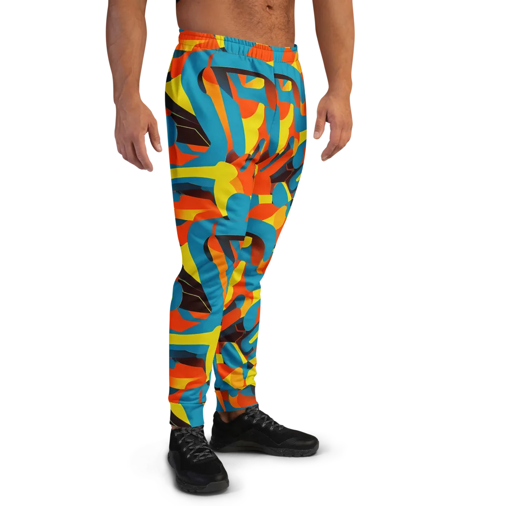 Fragmented Rhapsody on Men's Joggers — Right