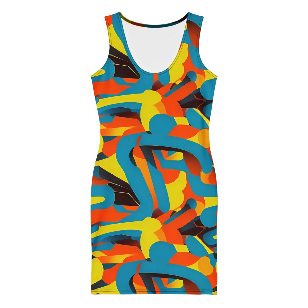 Fragmented Rhapsody on Bodycon Dress — Front