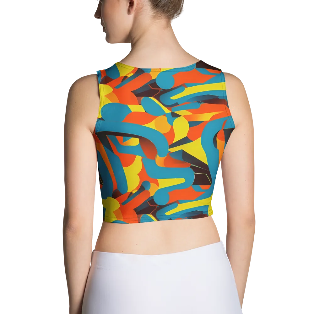 Fragmented Rhapsody on Crop Top — Back