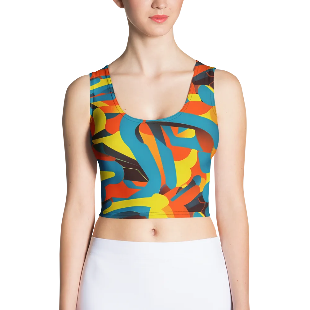 Fragmented Rhapsody on Crop Top — Front