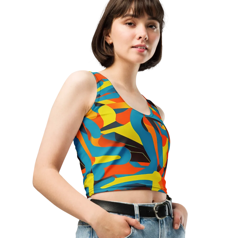 Fragmented Rhapsody on Crop Top — Right Front