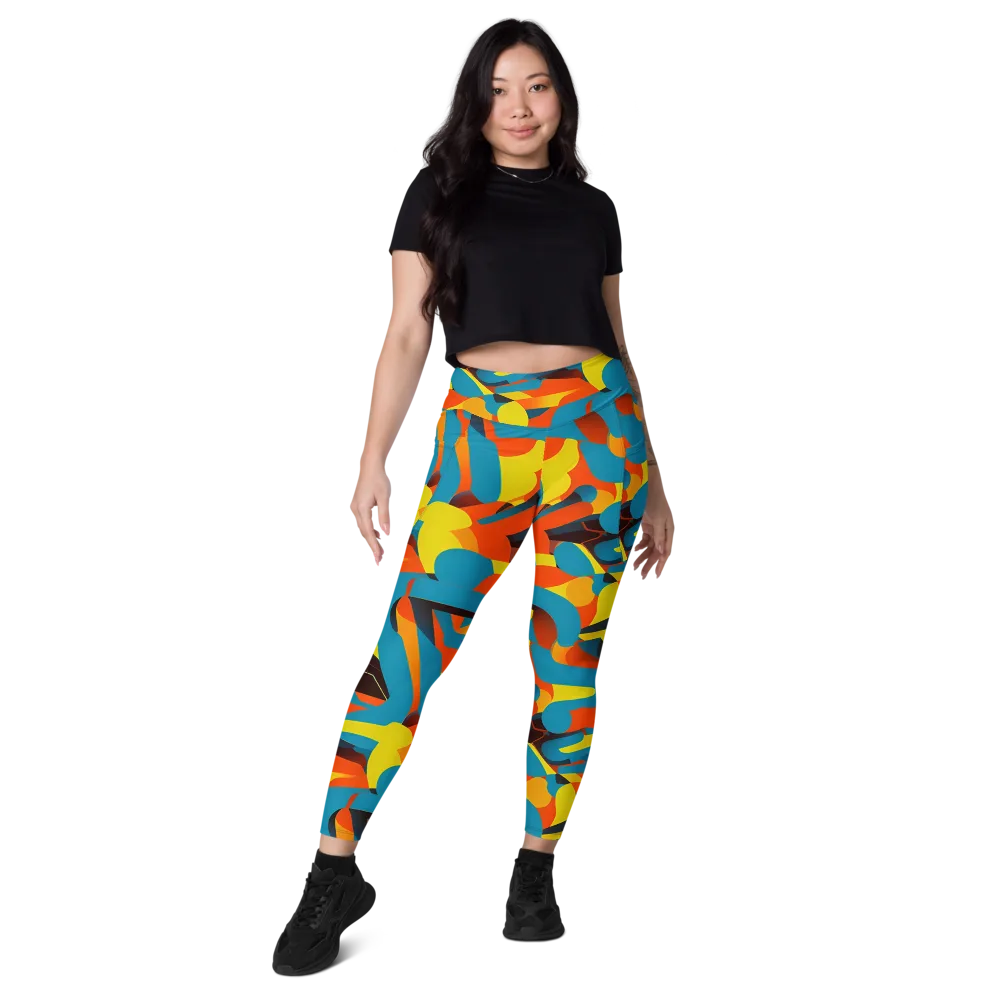 Fragmented Rhapsody on Leggings with Pockets — Front