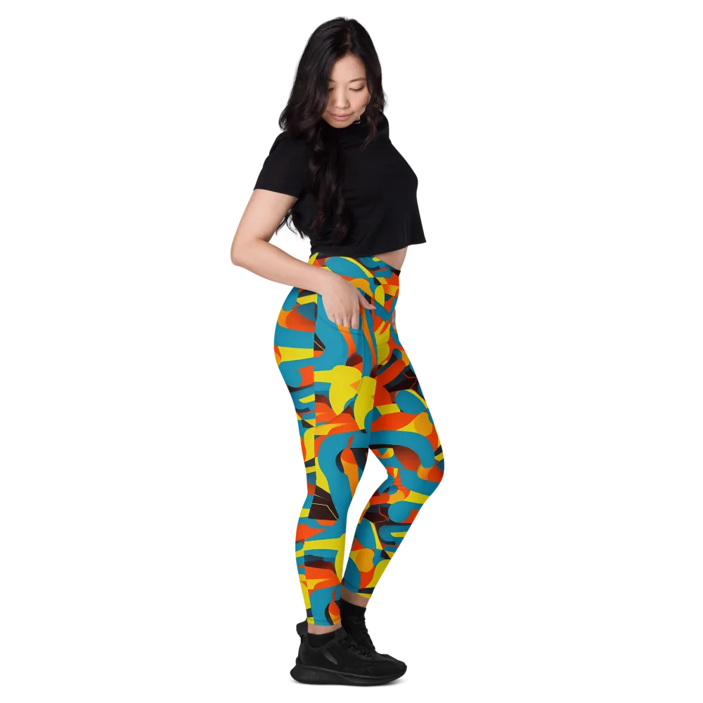 Fragmented Rhapsody on Leggings with Pockets — Right