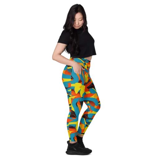 Fragmented Rhapsody on a Leggings with Pockets
