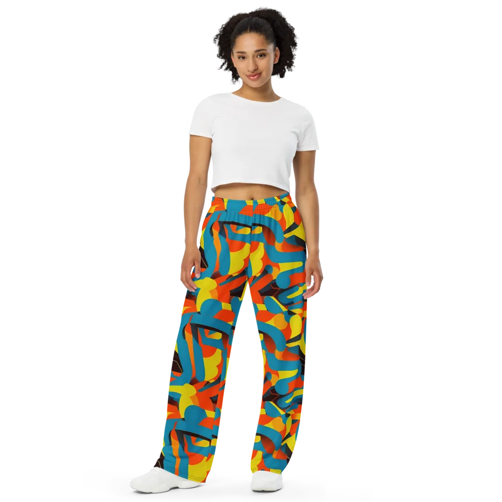 Fragmented Rhapsody on Wide-Leg Pants — Front