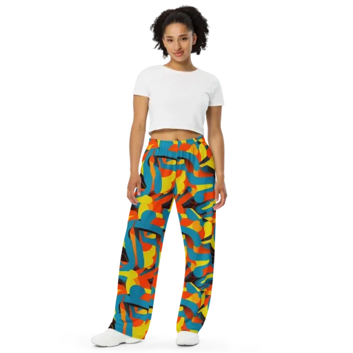 Fragmented Rhapsody on a Wide-Leg Pants
