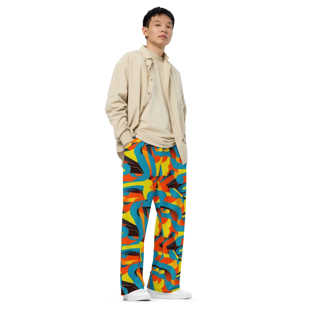 Fragmented Rhapsody on Wide-Leg Pants — Right Front