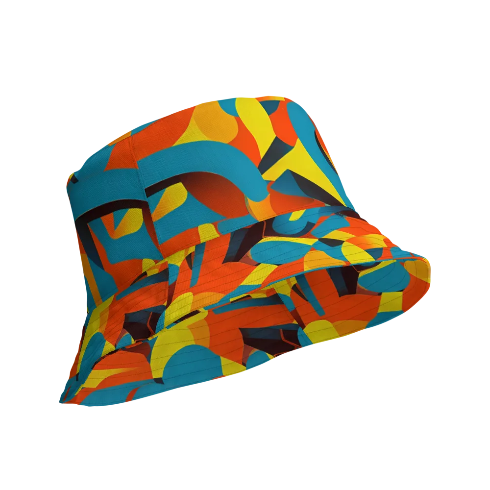 Fragmented Rhapsody on Reversible Bucket Hat — Product details Outside
