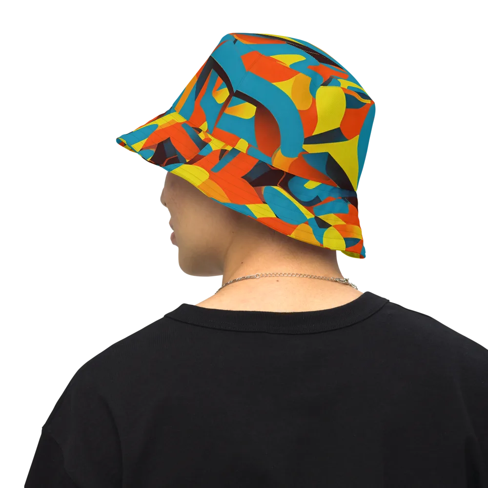 Fragmented Rhapsody on Reversible Bucket Hat — Back Inside