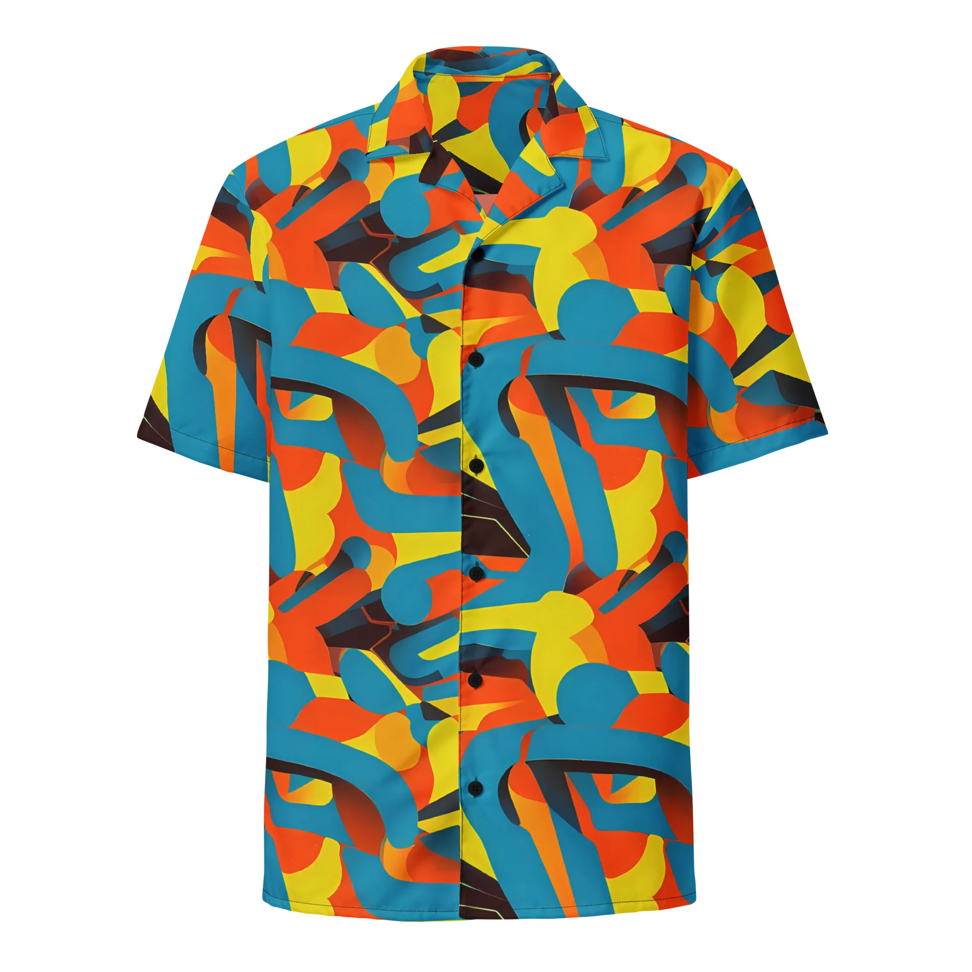 Fragmented Rhapsody on Button Shirt — Front