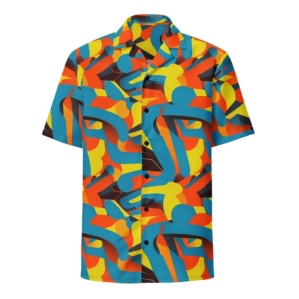 Fragmented Rhapsody on Button Shirt — Front