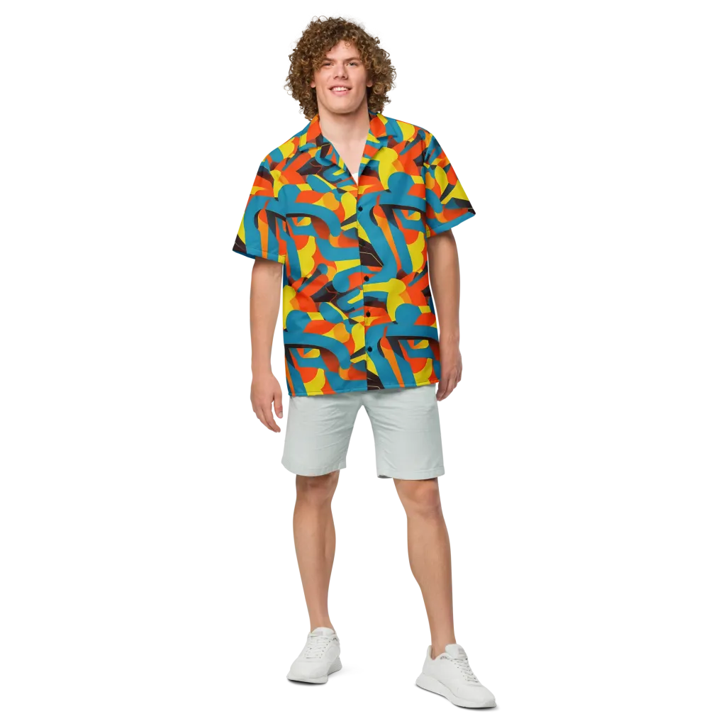 Fragmented Rhapsody on Button Shirt — Front