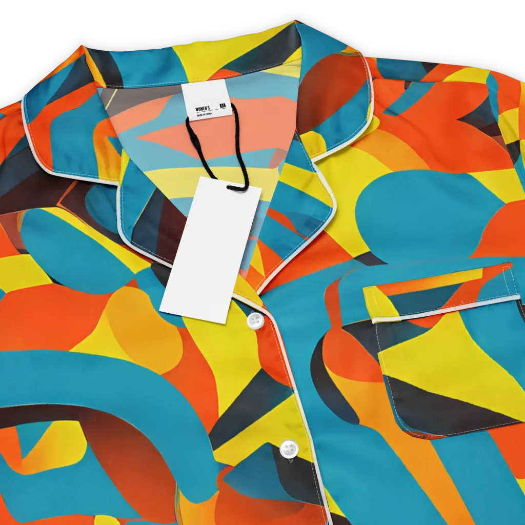 Fragmented Rhapsody on Women's Short Sleeve Pajama Top — Product details