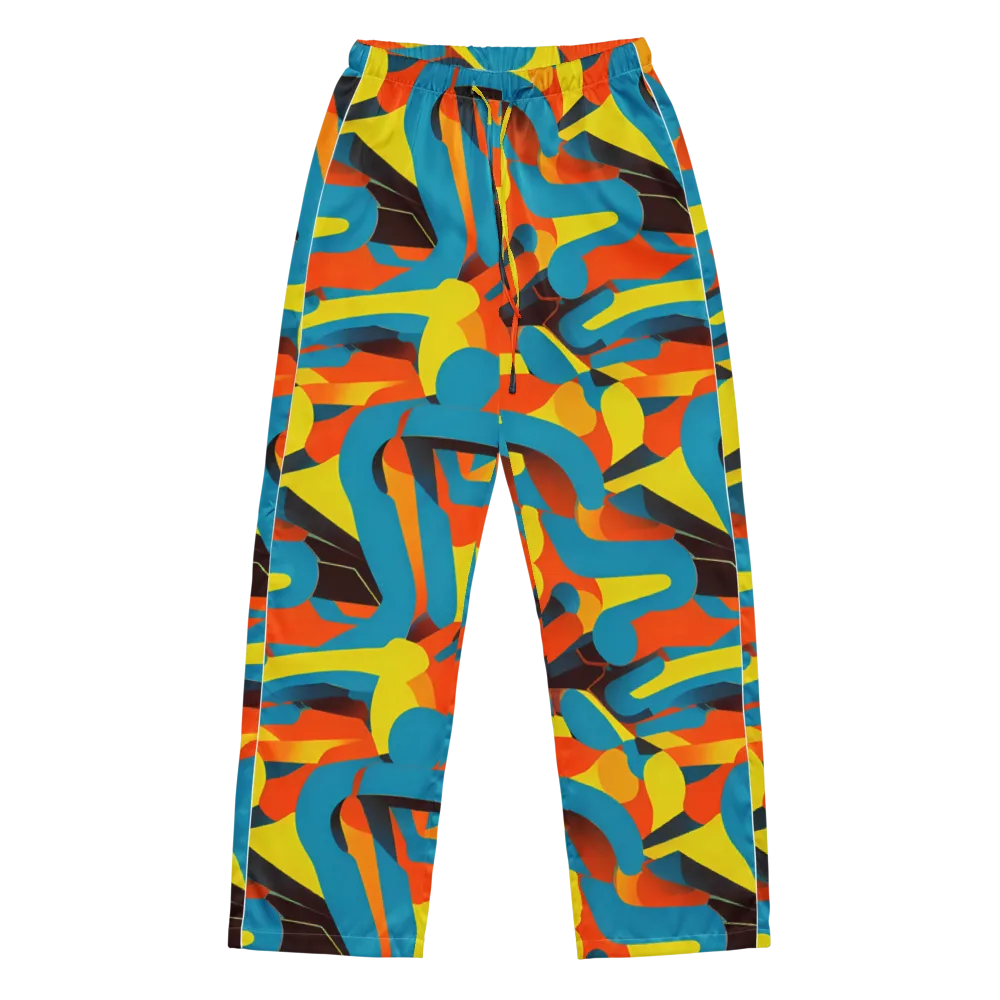 Fragmented Rhapsody on Women's Pajama Pants — Front