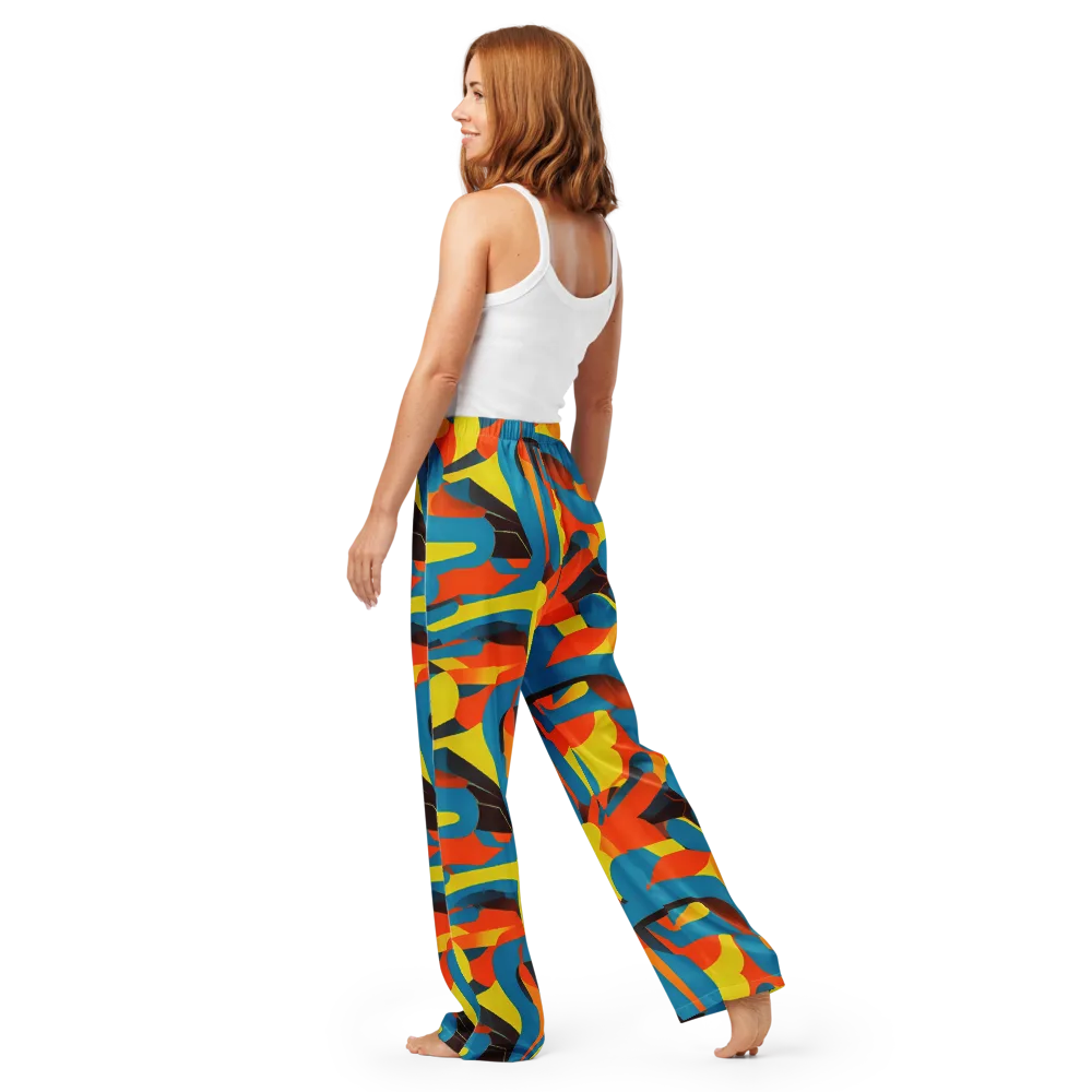Fragmented Rhapsody on Women's Pajama Pants — Back