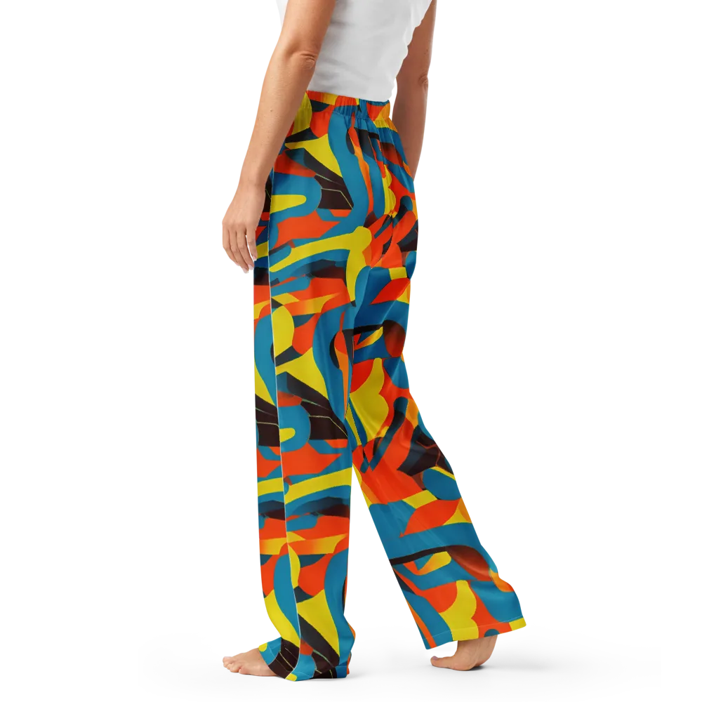Fragmented Rhapsody on Women's Pajama Pants — Left