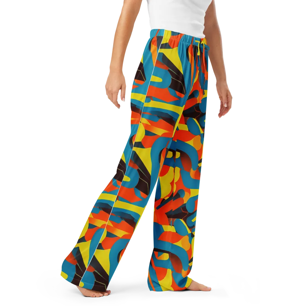 Fragmented Rhapsody on Women's Pajama Pants — Right Front