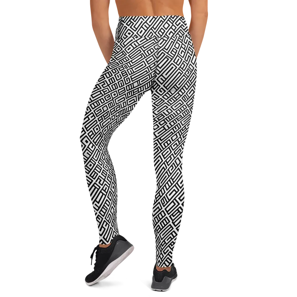 Fashionable, Psychedelic Deep Space, Howard Butterworth, Francois Bocion on Yoga Leggings — Back
