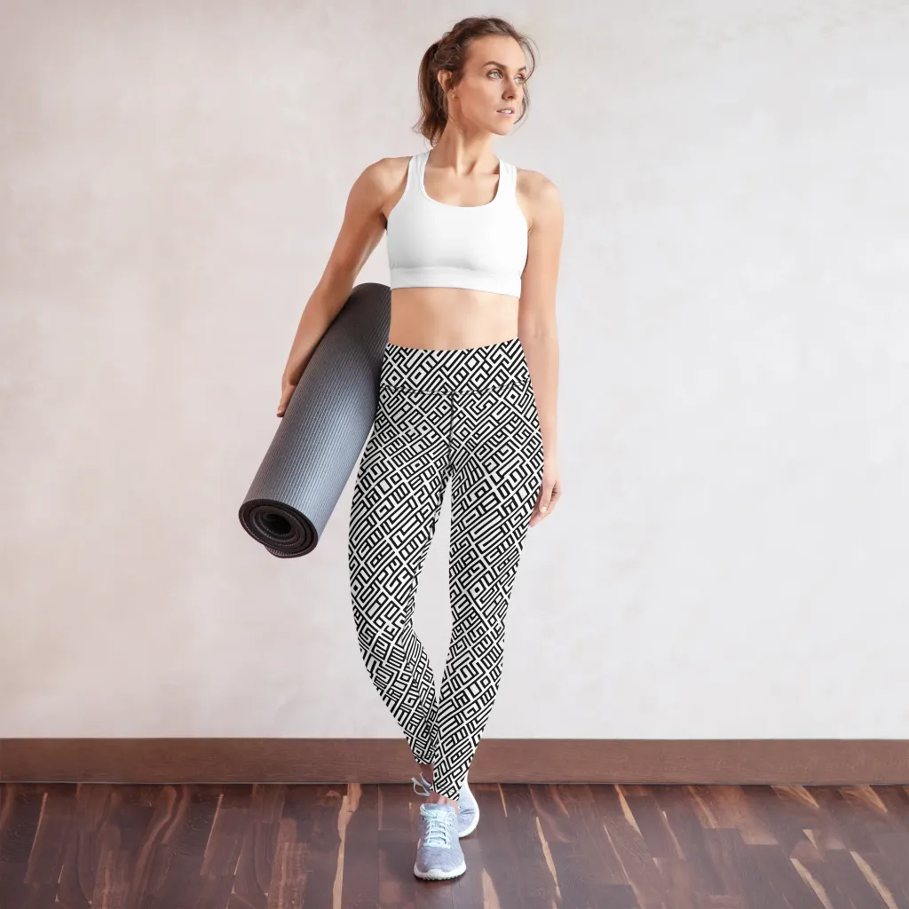 Fashionable, Psychedelic Deep Space, Howard Butterworth, Francois Bocion on Yoga Leggings — Front