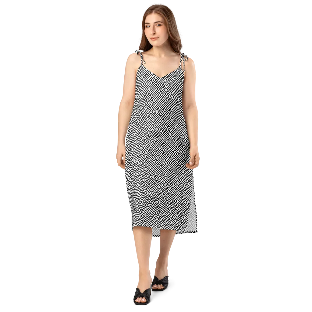Fashionable, Psychedelic Deep Space, Howard Butterworth, Francois Bocion on Slip Dress — Front