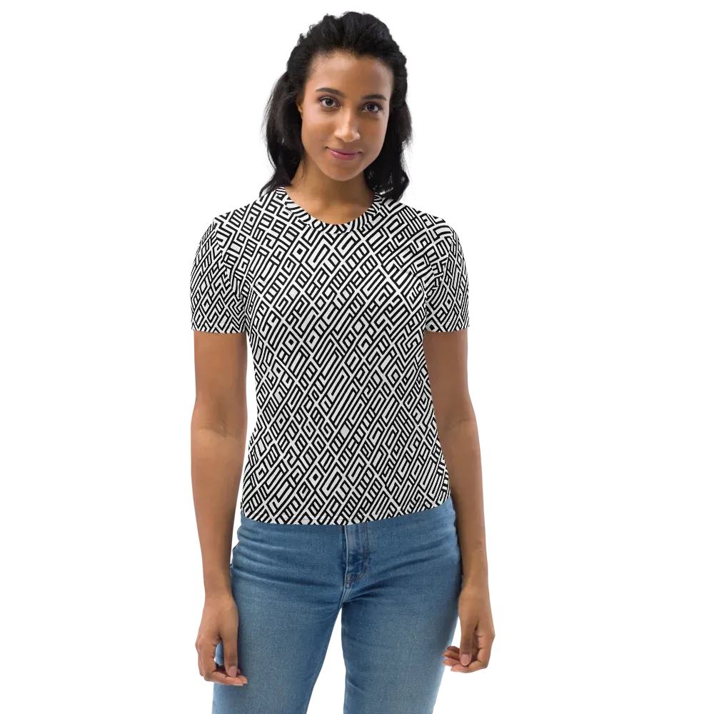 Fashionable, Psychedelic Deep Space, Howard Butterworth, Francois Bocion on Women's Crew Neck T-Shirt — Front