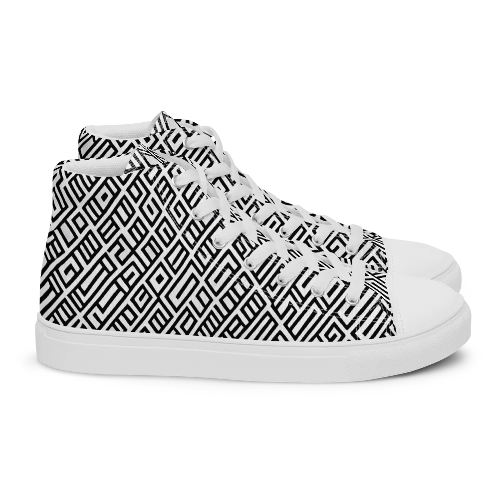 Fashionable, Psychedelic Deep Space, Howard Butterworth, Francois Bocion on Women's High Top Canvas Shoes — Right