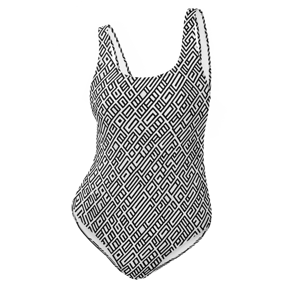 Fashionable, Psychedelic Deep Space, Howard Butterworth, Francois Bocion on One-Piece Swimsuit — Front