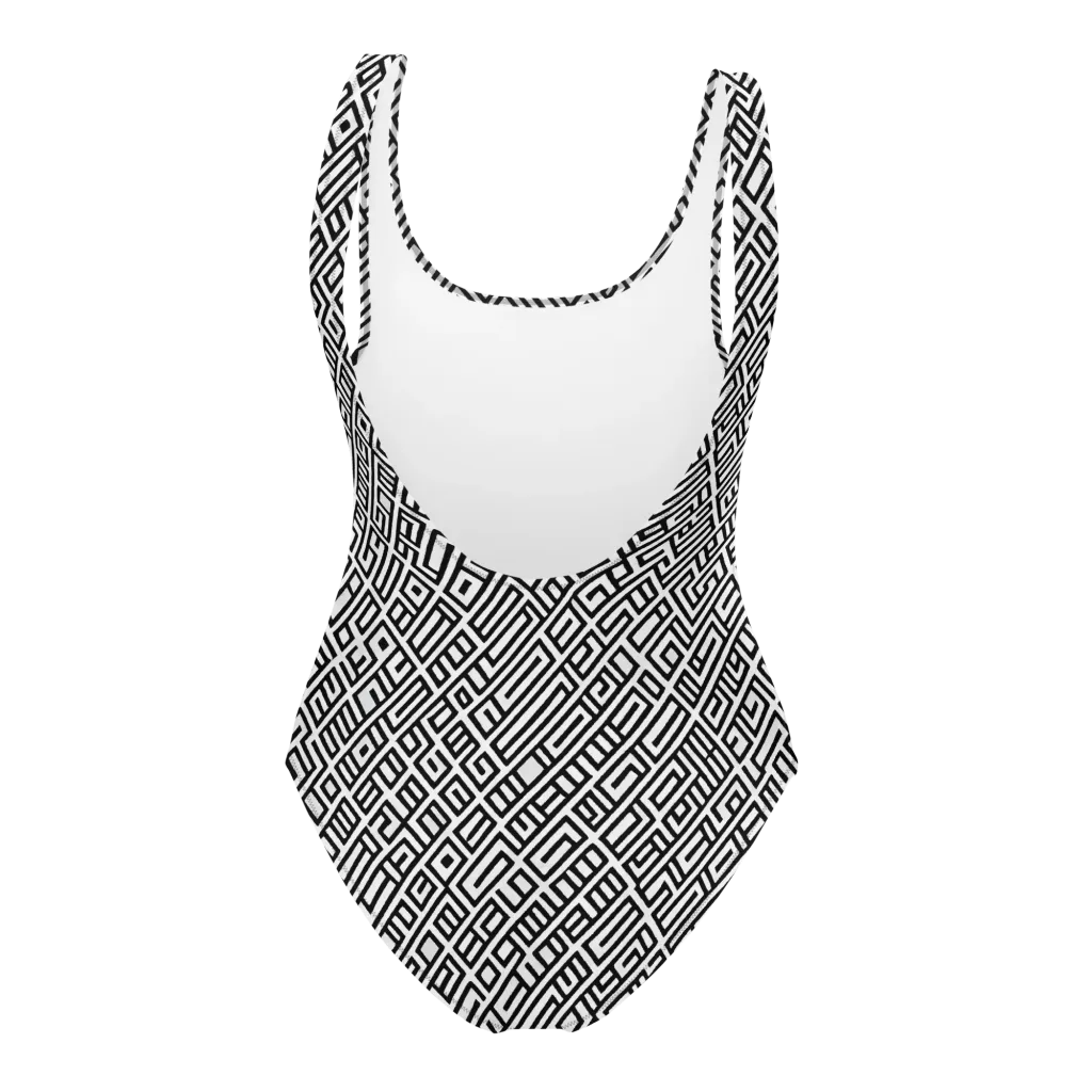 Fashionable, Psychedelic Deep Space, Howard Butterworth, Francois Bocion on One-Piece Swimsuit — Back