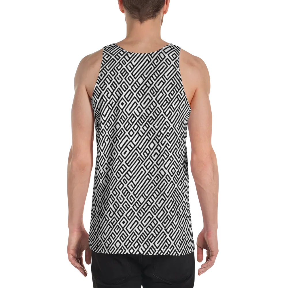 Fashionable, Psychedelic Deep Space, Howard Butterworth, Francois Bocion on Men's Tank Top — Back