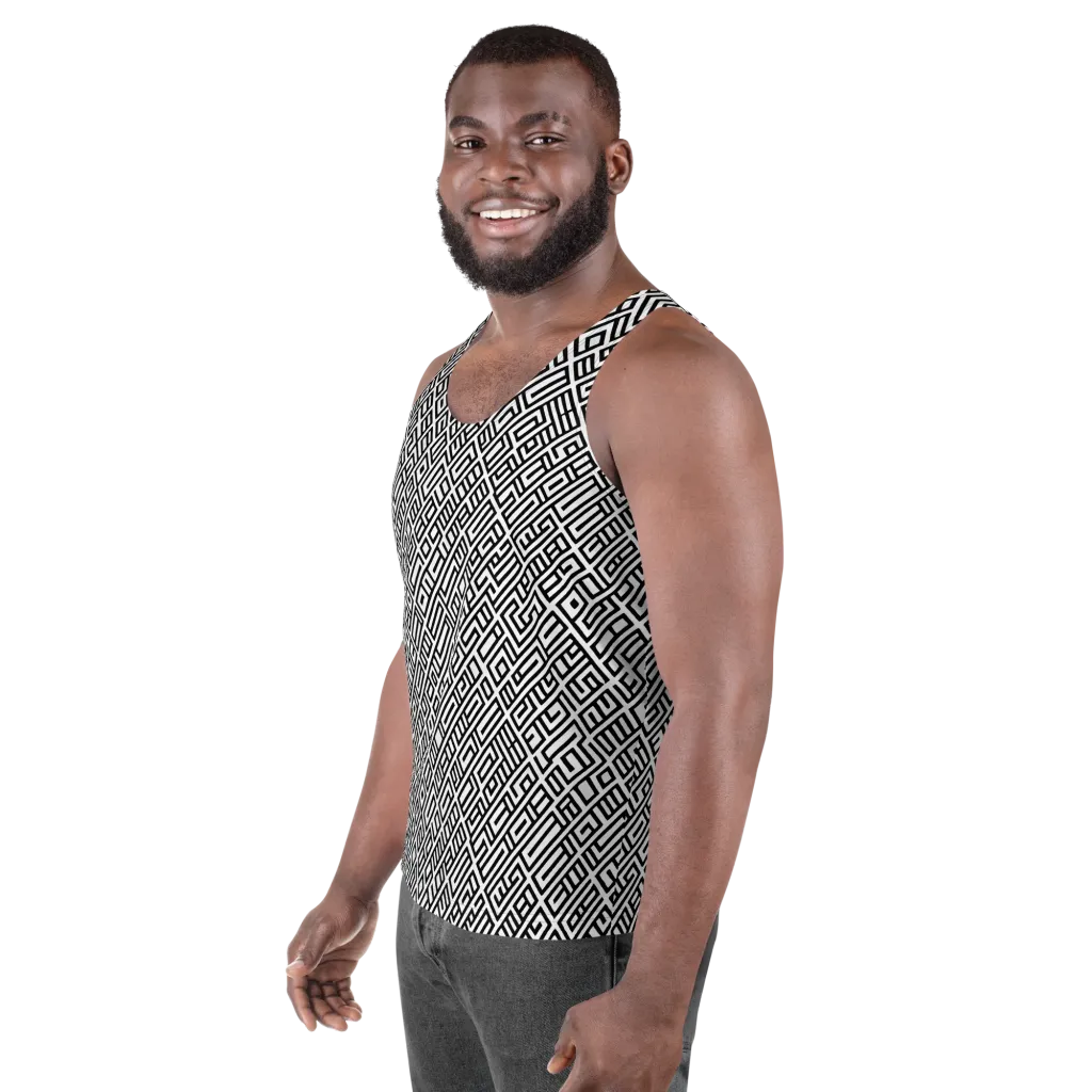 Fashionable, Psychedelic Deep Space, Howard Butterworth, Francois Bocion on Men's Tank Top — Left Front