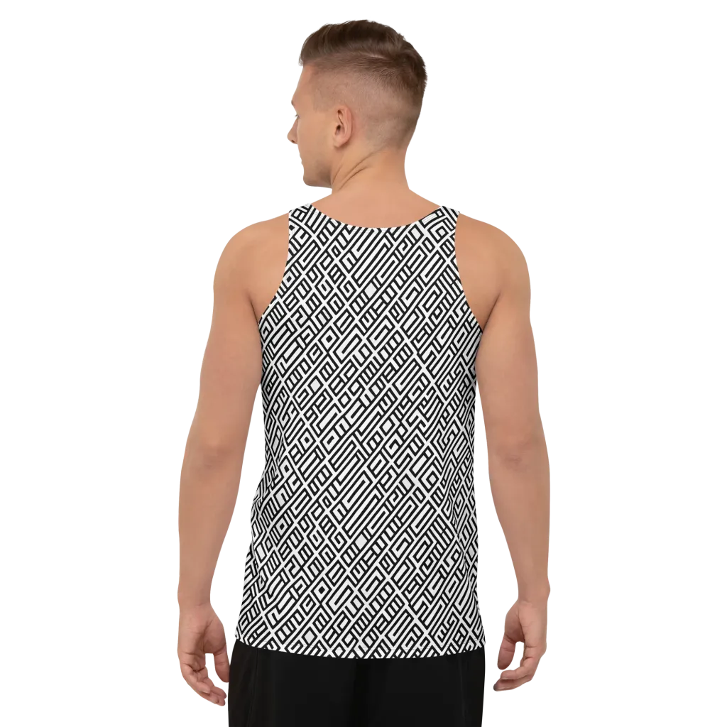 Fashionable, Psychedelic Deep Space, Howard Butterworth, Francois Bocion on Men's Tank Top — Back
