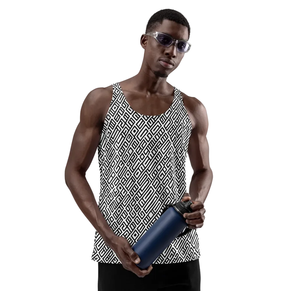 Fashionable, Psychedelic Deep Space, Howard Butterworth, Francois Bocion on Men's Tank Top — Front