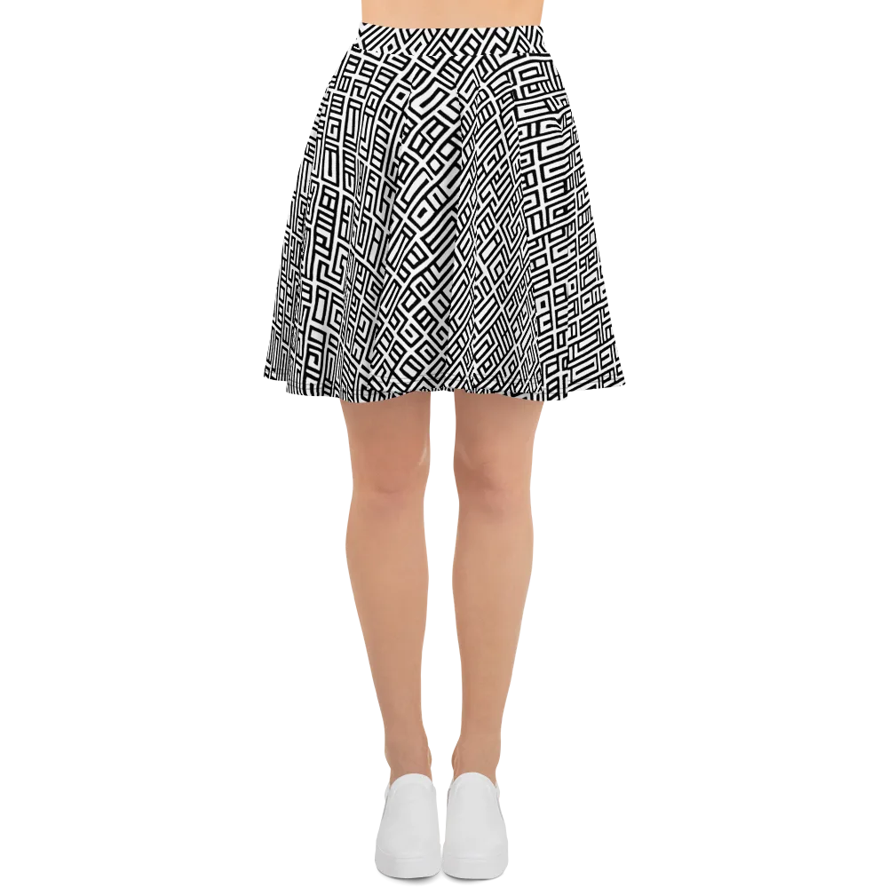 Fashionable, Psychedelic Deep Space, Howard Butterworth, Francois Bocion on Skater Skirt — Front