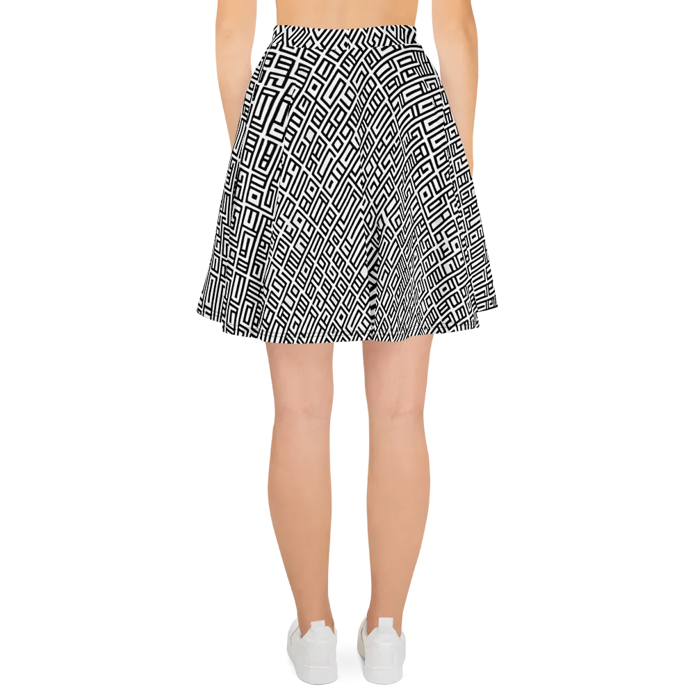 Fashionable, Psychedelic Deep Space, Howard Butterworth, Francois Bocion on Skater Skirt — Back