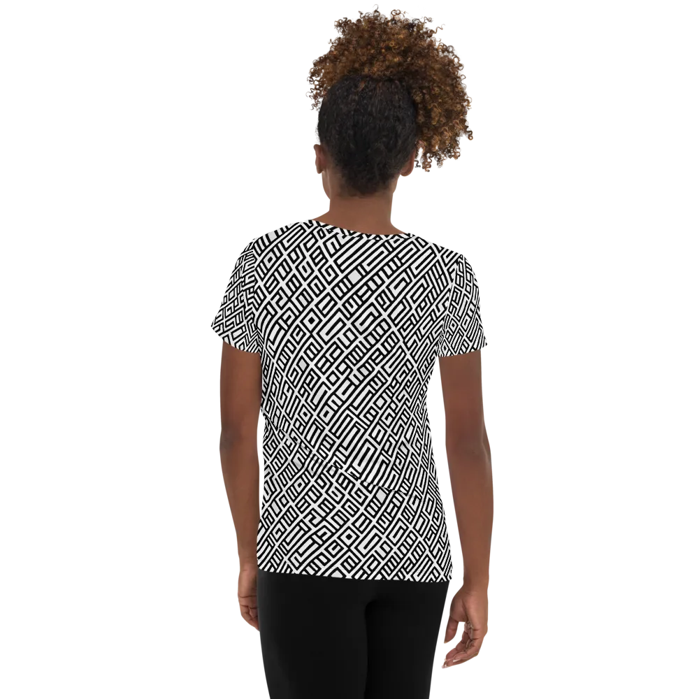 Fashionable, Psychedelic Deep Space, Howard Butterworth, Francois Bocion on Women's Athletic T-Shirt — Back